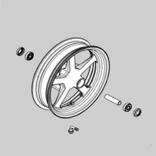 Laden Sie das Bild in den Galerie-Viewer, Honda Dax 125 ( 2022- ) Felge vorne / hinten komplett , Rim , Serie " Original Honda "