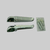 Honda CBR 125 R ( alle ) Fussrasten - Set hinten , Aluminium poliert