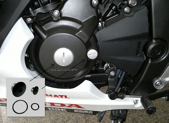 Honda CBR 250 R 2011- Set Wartungsdeckel Lichtmaschine Imbus schwarz , Original Honda