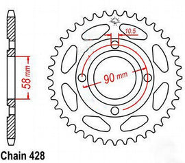 Honda CG 110 & CG 125 Kettenrad 32 Z - 37 Z Restposten 